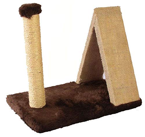 Arranhador Mini Poste Com Triângulo - Marrom