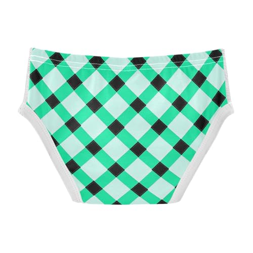 visesunny Boys Potty Training Underwear Green Black Mismatch Check Breathe Cotton Briefs Size 2T-8Y for Toddler2