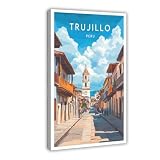 Trujillo, Sudamérica, Perú - Lienzo decorativo para pared, pinturas para decoración de sala de estar, dormitorio, 20 x 30 cm