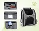 pecute Haustier Rucksack mit Netzfenster XL für 6-10 kg, Tragbare und Faltbare Katzentasche, Atmungsaktive und Leichte Hundetasche, Wasserdichtes Oxford-Tuch mit Viel Platz, Multifunktionales Grau