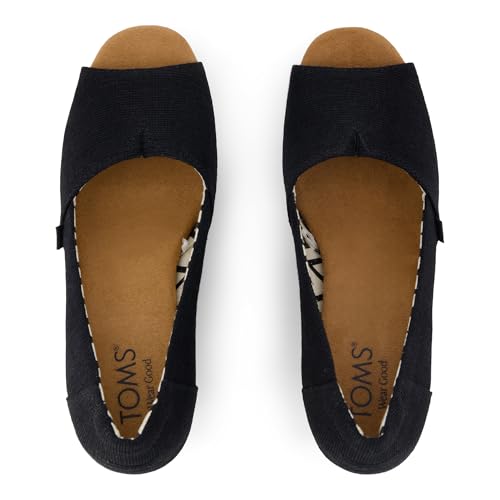 TOMS Womens Essential Wedge Black 9.5 Medium - image 2