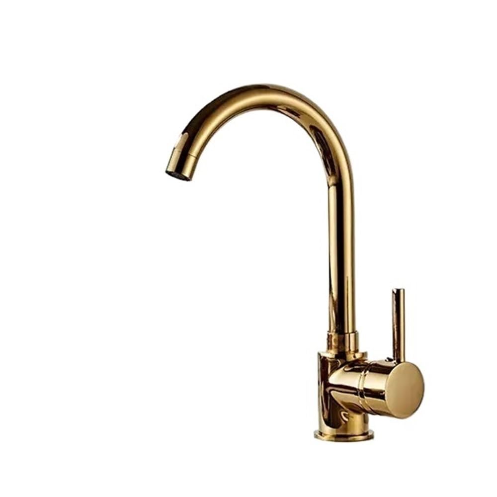 Kitchen Faucets European Style Rotating Faucet Golden Kitchen Sink Faucet Hot and Cold Brass Sink Kitchen Faucet