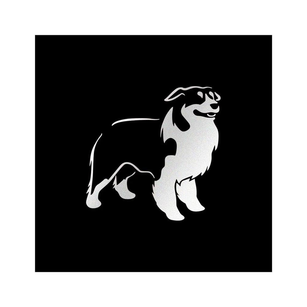 20x20cm Border Collie Car Reflective Sticker Auto Vinyl Film Dog Decal(Red,4pcs)