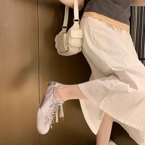 Women Cute Sneakers Sweet Bow Accent Ballet Style Flats Candy Color Soft Sole Slip-On Comfortable Round Toe Casual Shoes3