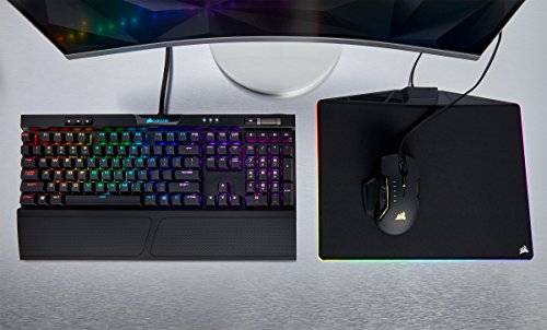 Corsair K70 RGB MK.2 Clavier Mécanique Gaming (Cherry MX Blue: Précis et Audible, Rétro-Éclairage RGB Multicolore, AZERTY FR Layout) - Noir [Exclusif Amazon]