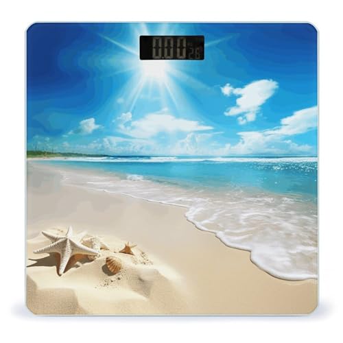 Balanza digital de baño de vidrio templado con pantalla LED miniatura 1