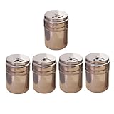 Garneck 5pezzi Barattoli per Spezie da Cucina Set di Contenitori per Spezie Bottiglie per Conservare Pepe Peperoncino e Altri Condimenti Secchi