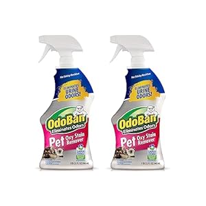 OdoBan Pet Solutions Oxy Stain Remover Pet Stain Eliminator 2 Pack 32 Ounce Spray Each