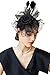 BABEYOND Fascinators Hut Damen Cocktail Party Fascinator Haarreif Englische Tee Party Accessoires (Schwarz)