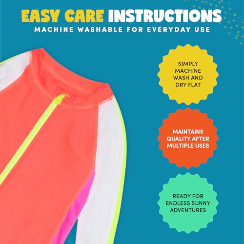 Image of SwimZip UPF50+ Boys Swim Shirt, Long Sleeve One Piece Kids Sunsuit