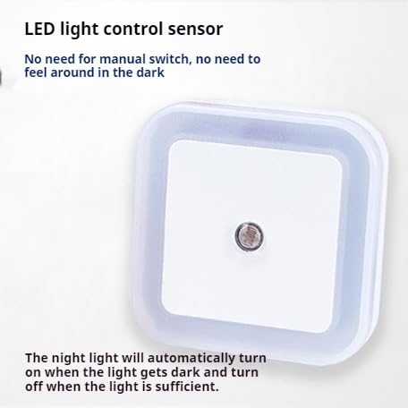 Image of DeepCrush 6 Pack LED Night Light with Smart Sensor Dusk to Dawn Sensor, Daylight White, 0.5W Plug-in，Night Lights Plug into Wall，Lights for Bathroom,Hallway,Bedroom, Kids Room, Kitchen, Stairway