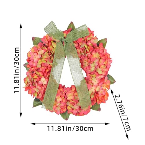Couronne de fleurs Noël 2pc suspension porte d'automne
