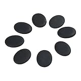 Romonacr 8Pcs Professional Small Massage Hot Stone Set Natural Lava Heated Stones Basalt Warmer Rock