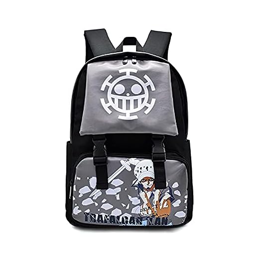 JYWF ONE PIECE Trafalgar D. Water Law School Bag Laptop Bag Backpack Student Anime Backpack