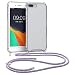 Produktbild kwmobile Necklace Case kompatibel mit Apple iPhone 7 Plus/iPhone 8 Plus Hülle - Silikon Cover mit Handykette - Band Handyhülle Mauve Transparent