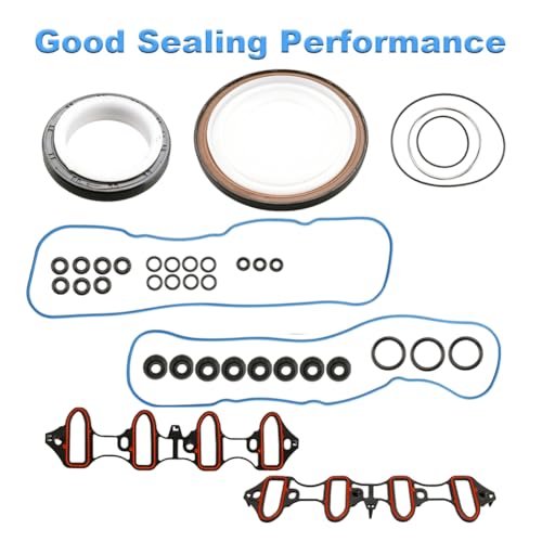 Image of Cylinder Head Gasket Set with Bolts Compatible with Chevy Silverado Tahoe Avalanche Express, Buick Rainier, GMC Envoy Sierra Savana Yukon 4.8L 5.3L V8 2002-2011 Replacement for ES72173