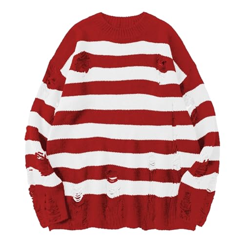 Pull en tricot vieilli unisexe idéal pour les journées fraîches en ville