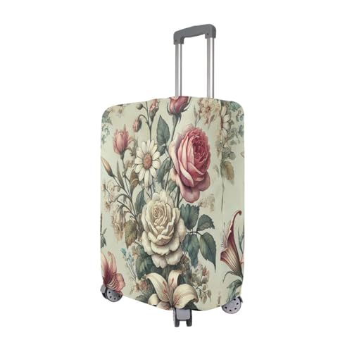 Joisal Retro Floral Luggage Protector Cover Fit 18-32 Inch Luggage Cover Protector Tsa Approved Elastic Luggage Accessories for Travel2