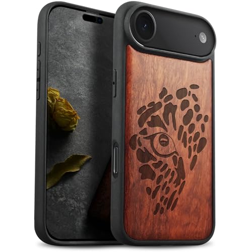 Coque iPhone 17 Air Magsafe en bois gravé Tigre luxe antichoc Carveit