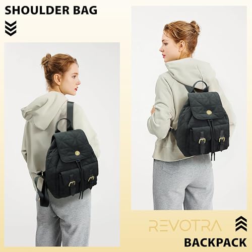 Image of REVOTRA Small Backpack for Women, Mini Puffer Purse with Anti-theft Pocket, Small Waterproof Purse with Magnetic Closure & Multi-Pocket, Lightweight Quilted Daypack for Work, Travel, School