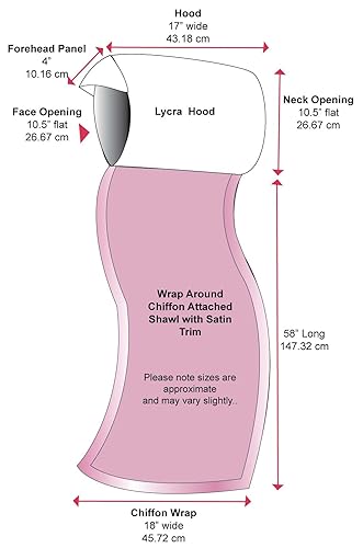 Middle Eastern Mall Stylish Mona Women Kuwaiti Hijab Wrap Head Scarf & Satin Trim…2