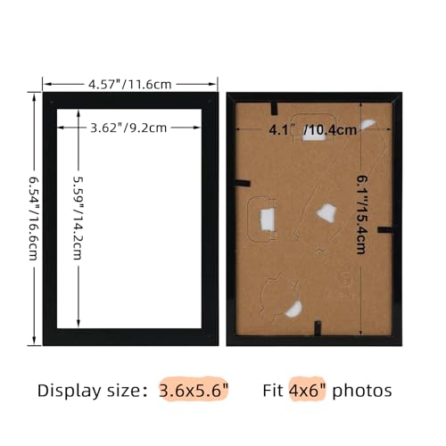 Image of Giftgarden 4x6 Picture Frame Black Set of 16, Lightweight 4 by 6 Photo Frames Bulk for Family, Office, Living Room Wall Hanging and Tabletop Display