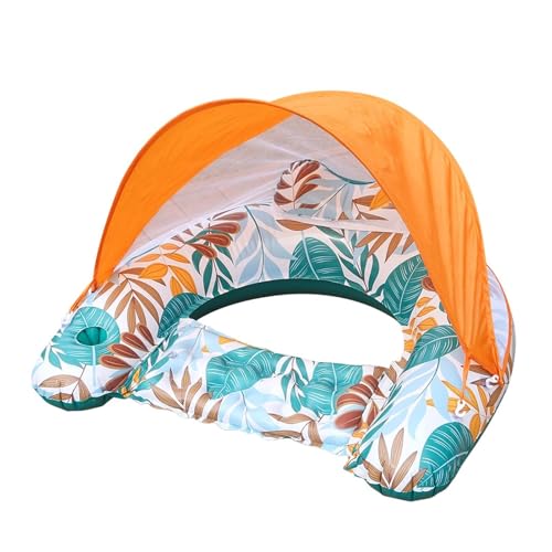 Fauteuil aquatique gonflable avec auvent pour bronzer au frais sans coup de soleil