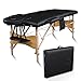 Bonnlo Table de Massage Pliante 84x27,56 Pouces 2-Section Support Max de 225 kg Lit Cosmétique Professionnel Portable Hauteur Réglable Table de Canapé Ergonomique en Bois Hêtre