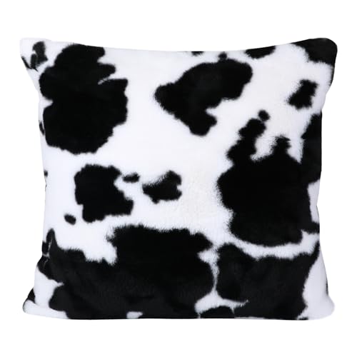 Kuh Muster Wurfkissenbezug Gemütliche Fleece Kissenbezug Dekorative Sofa...