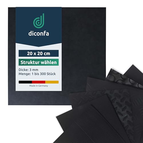 diconfa Gummimatte Schutzmatte Antirutsch Gummipads 20x20cm, 3mm...
