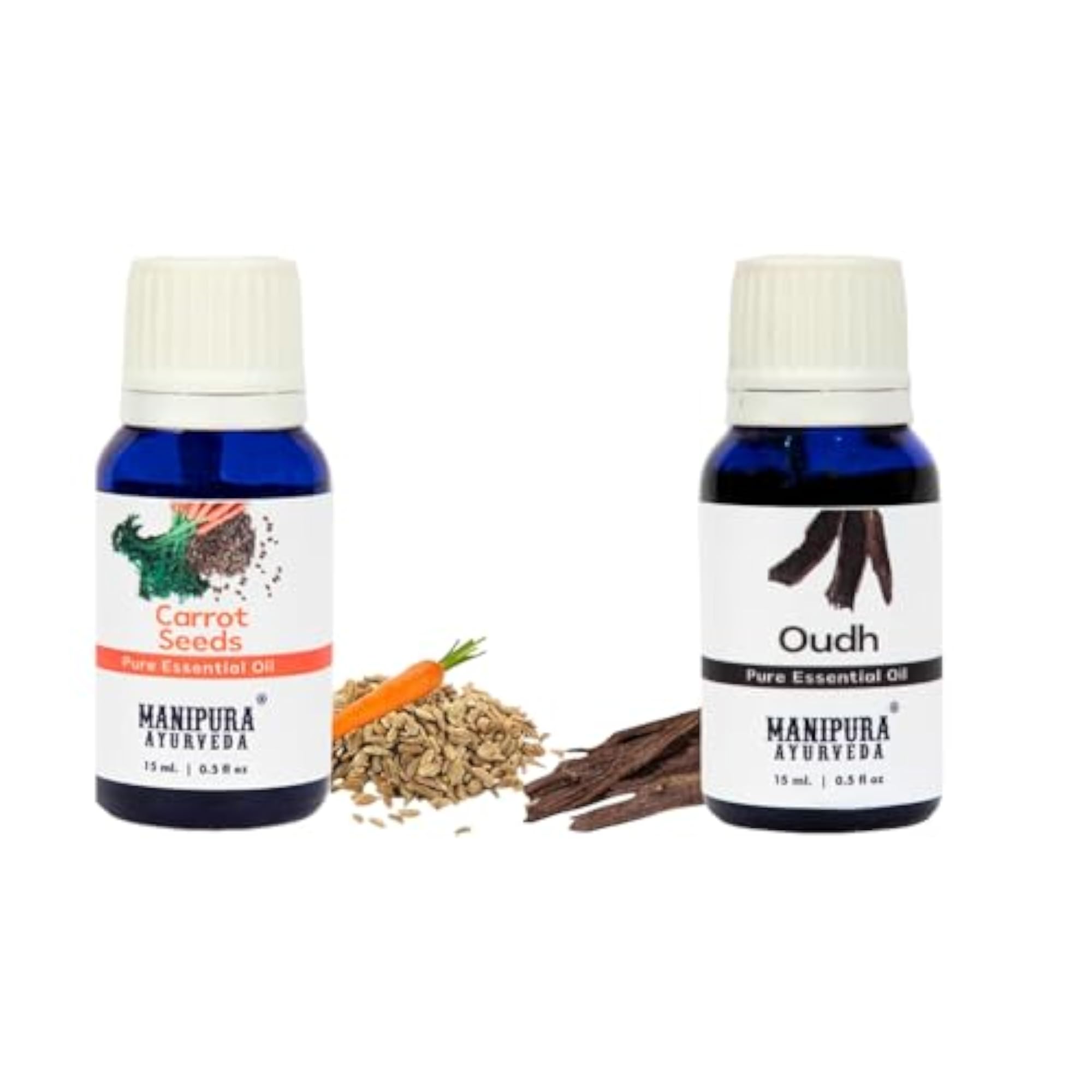 Carrot Seed & Oudh Oil Diffuser Combo Pack, 100% Pure
