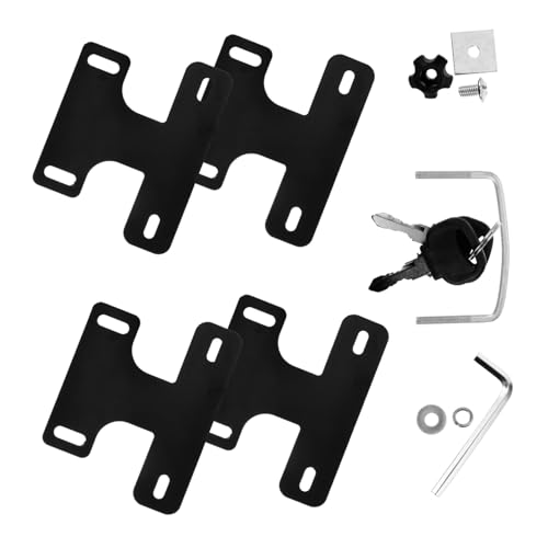 PartyKindom 4pcs Car Roof Rack Crossbar Fixing Clamps Universal Auto Roof Luggage Frame Mounting Clips for Camping Outdoor Activities