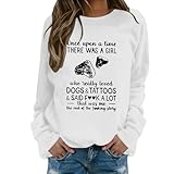 Photo Gallery generisch felpa con scritta "dog mom" da donna "just a girl who dogs she could but her dog was asle on her lap" maglione girocollo da donna, bianco, xl Photo Gallery generisch felpa con scritta "dog mom" da donna "just a girl who dogs she could but her dog was asle on her lap" maglione girocollo da donna, bianco, xl