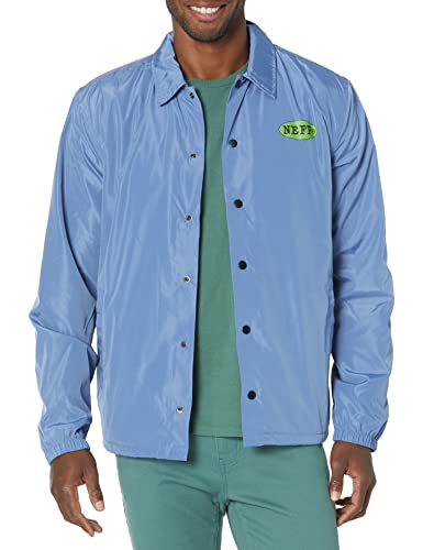Image of NEFF Men's Casual Lightweight Coaches Logo Jacket with Pockets