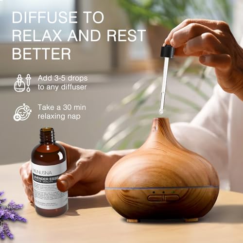 Image of Lavender Essential Oil for Skin Hair Care, Diffuser, Aromatherapy