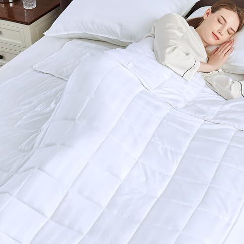 Image of Weighted Blanket Kids (36 inchx48 inch 5lbs),Ultra Soft and Cozy Cooling Weighted Blanket Kids,Heavy Blanket with Machine Washable Soft Blanket, Ivory