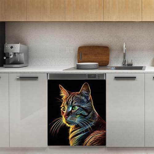 Cubierta magnética para lavavajillas panel decorativo reutilizable de 53,3 x 66 cm 3