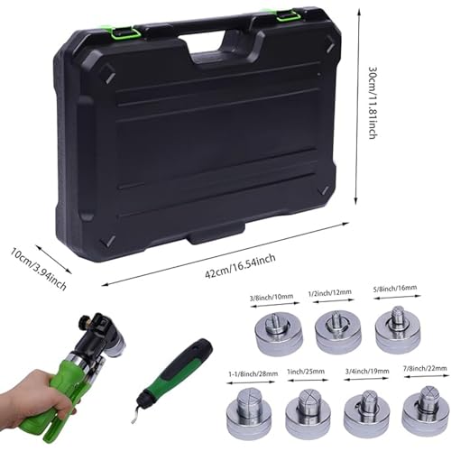 Expansor de tubería de cobre para fontanería y refrigeración, rebote automático, 11 tamaños, se adapta a 3/8 a 1-5/8 pulgadas, grosor de tubería de hasta 2 mm