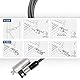 ACT Laptop Schloss Sicherheitskabel 2m, Keyed Cable, Wedge Slot Notebook Schloss, Schwenkbarer Schlosskopf, Laptopschloss Dell, Tragbares Anti-Diebstahl Kabel - AC9040