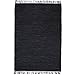 Produktbild vidaXL Teppich Chindi Bereich Handgewebt Leder 160x230cm Schwarz Lederteppich