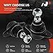A-Premium 2 x Front Lower Ball Joint, Compatible with BMW 328i xDrive 2009-2013, 325xi/330xi 2006, 328xi/335xi 2007-2008, 335i xDrive 2009-2013, X1 2012-2015, X5 2000-2006