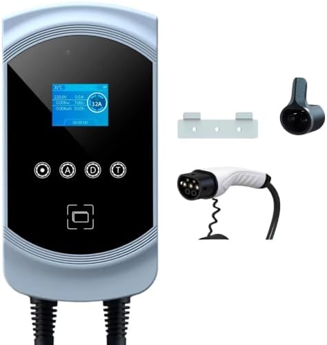 Carregador Portátil para Carro Elétrico, 7,6KW 32A 85-264V Tipo 2...