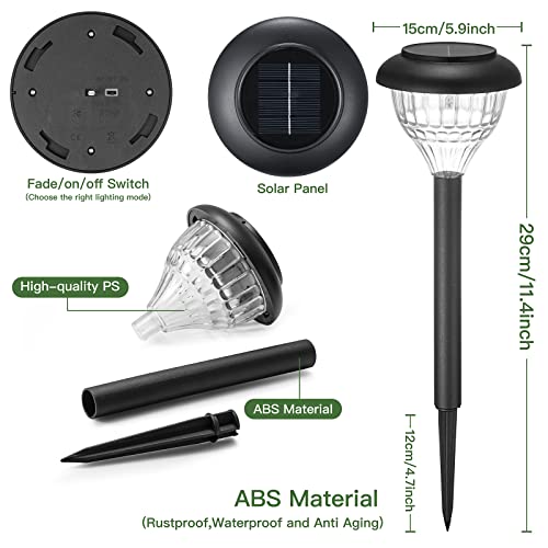 Koovon Solar Landscape Lights 6 Pack Solar Driveway Lights Color Changing Pathway Garden Lights Solar Powered Ip67 Waterproof Outdoor Solar Powered Light For Yard Walkway Lawn Backyard Decorative #TOP5