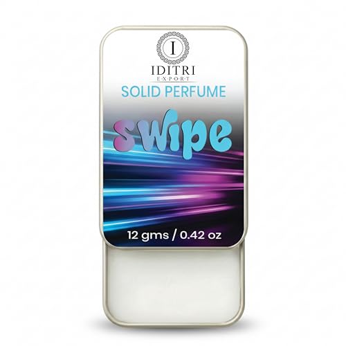 Image of Solid Perfume Swipl | Ponds | Alcohol Free Wax Perfume Balm, Long Lasting Pocket Fragrance Tin 12g, Non Greasy Smooth Glide, Travel Friendly Unisex | Men & Women | Travel Carry