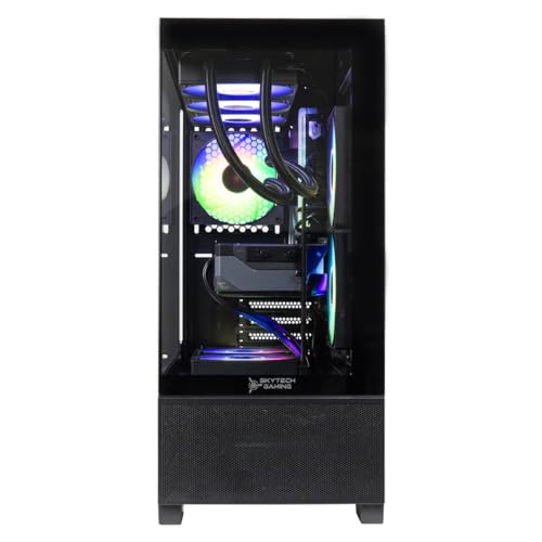 Image of Skytech Gaming Azure 3 Plus Gaming PC, Intel i7 14700F 2.1GHz, NVIDIA RTX 5070 12GB, 2TB Gen4 NVMe SSD, 16GB DDR5 RAM 6000, 850W Gold ATX 3 PSU, 360 ARGB AIO, Wi-Fi, Win 11, Desktop