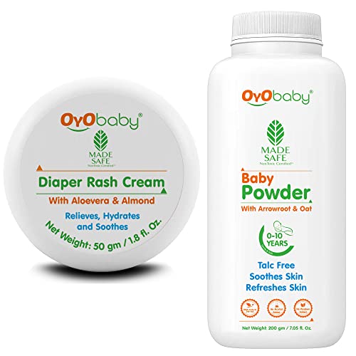 Oyo Baby® Baby Combo Diaper Rash Cream And Dusting Baby Powder (50Gm And 200Gm Respectively)