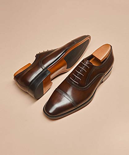 Men's Dress Shoes Formal Oxford Leather Wingtip Lace Up Shoes for Men4
