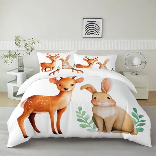 Housse de couette 140x200 microfibre brossée Douce Blanc - 3