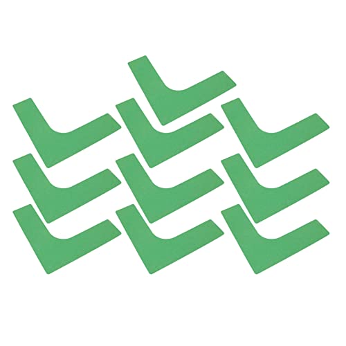 ChiweiJ 10 PCS Tennis Court Line Boundary Markers, Right Angle Plane Landmark for Tennis Badminton Football Courts, Bright Color PVC Sports Field Markers (Green) - Thumbnail 5