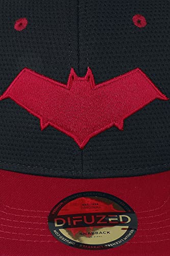 Casquette snapback Batman Red Hood Warner Bros rouge et noire ajustable - 4